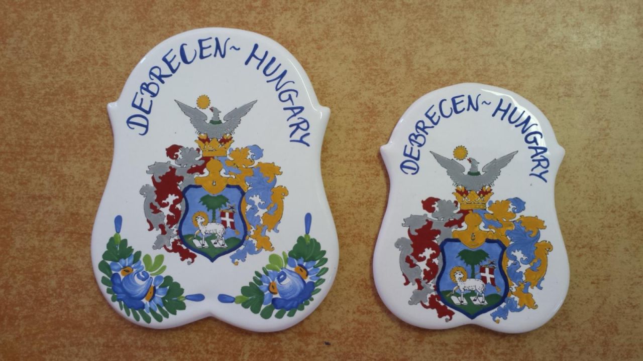 Debrecen címere mágnes kisebb ívelt lapon