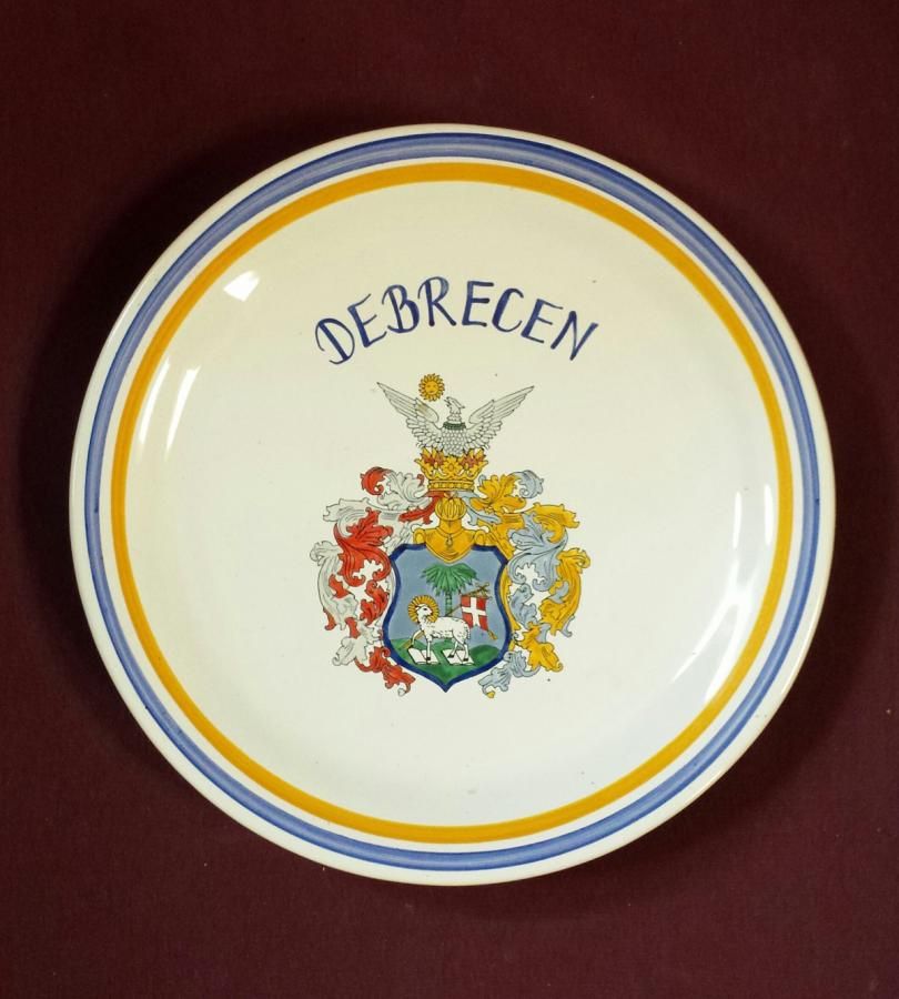 Csemegés tányér Debrecen címerével 20,5 cm