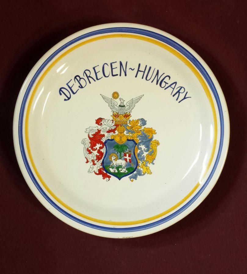 Csemegés tányér Debrecen címerével 20,5 cm